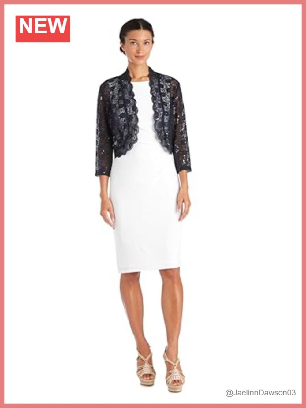 Lace Open Front Shrug Cropped Bolero Scalloped Trim Women's Formal
